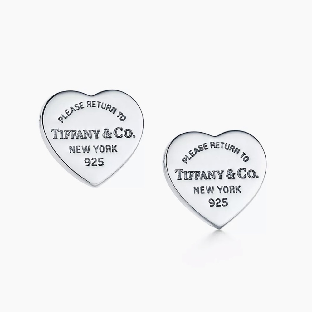 Tiffany & Co. Heart Tag Stud Earrings - NEVER WORN